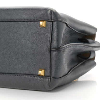 MCM Grained Calfskin Medium Milla Tote Phantom Grey 10 of 15