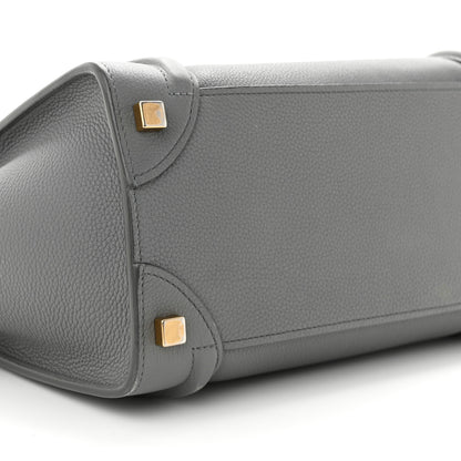 Celine Baby Drummed Calfskin Micro Luggage Kohl 9 of 12