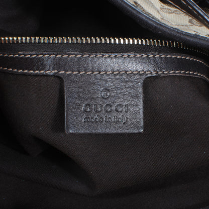 Gucci Monogram Peggy Braided Tote Ebony 5 of 8