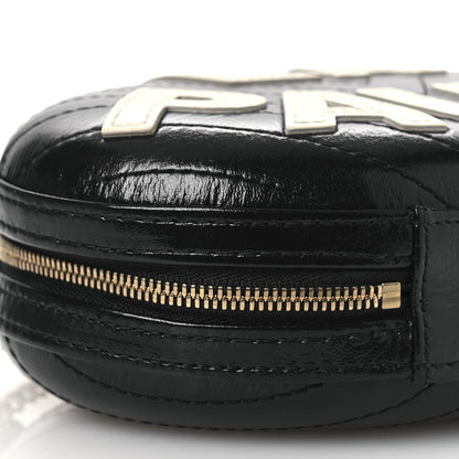 Chanel Lambskin Embroidered Chevron Quilted La Pausa Tassel Clutch Black 9 of 10