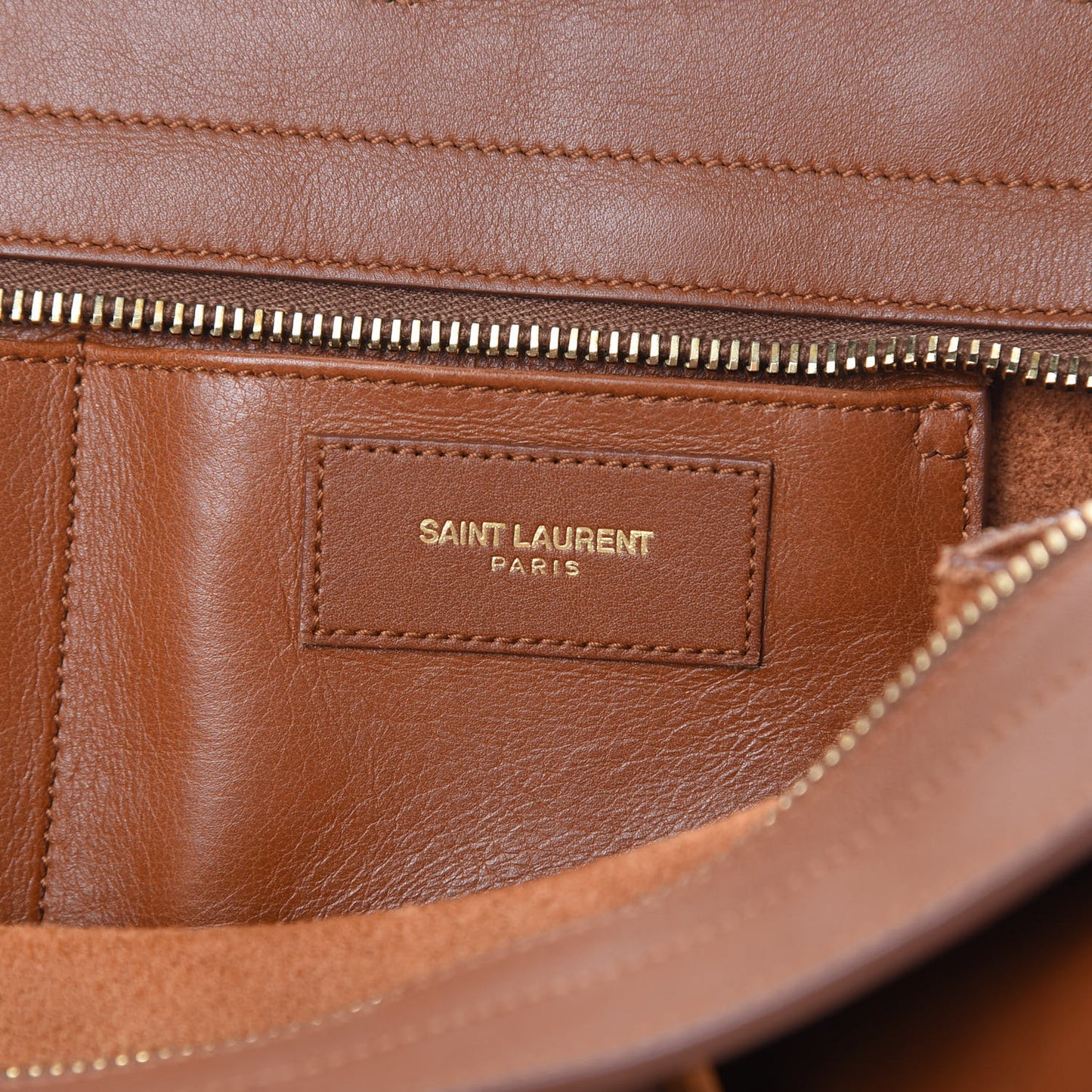 Calfskin Small Classic Y Cabas Cognac