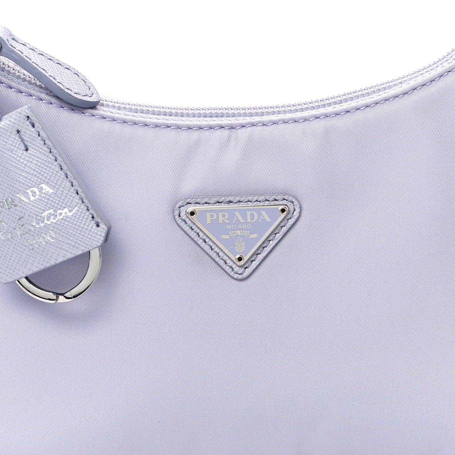 Tessuto Nylon Saffiano Mini Re-Edition 2005 Bag Purple