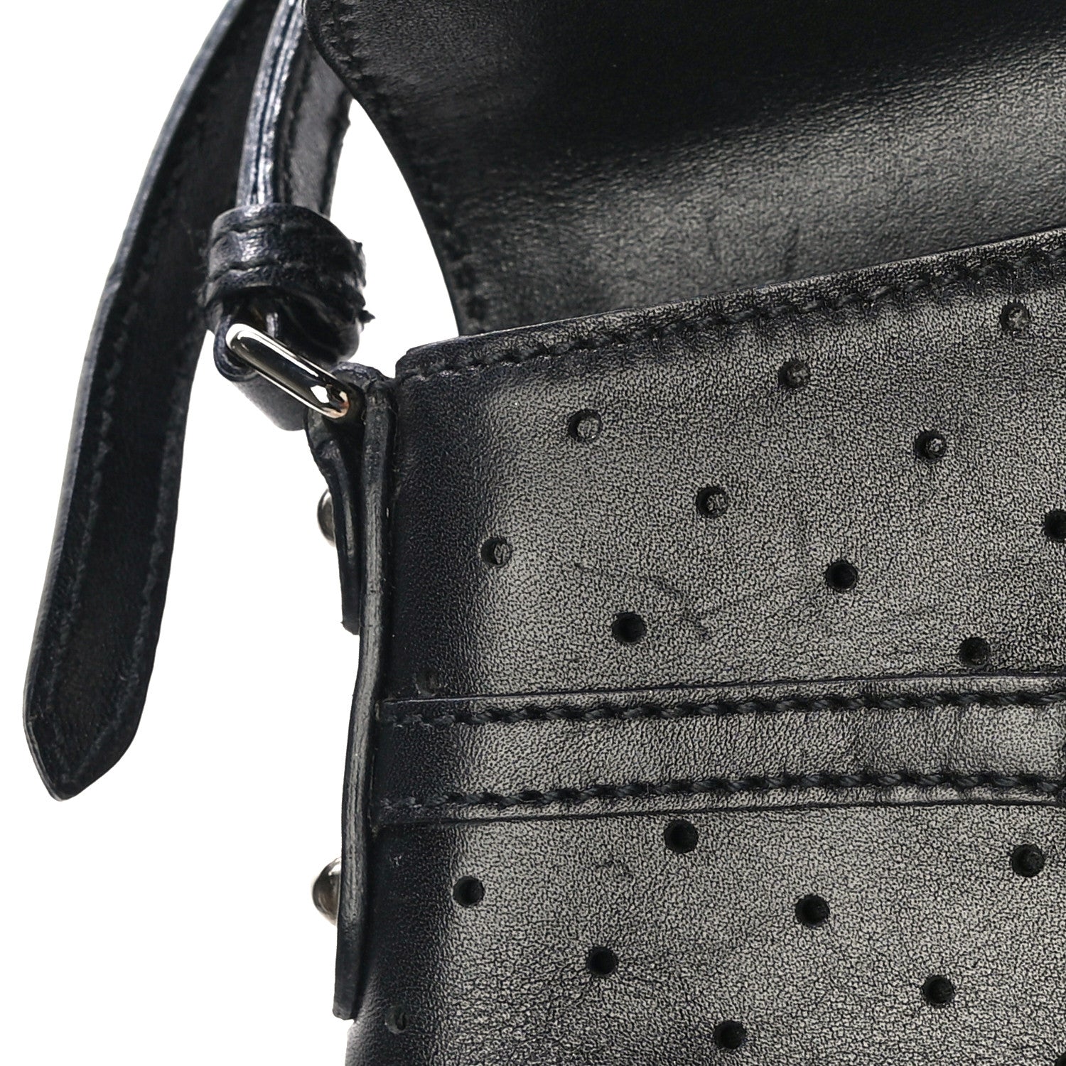 Gucci Calfskin Perforated GG Pochette Black 19 of 19