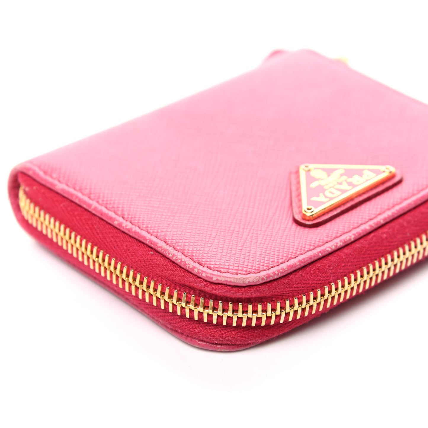 Saffiano Metal Zip Coin Purse Peonia