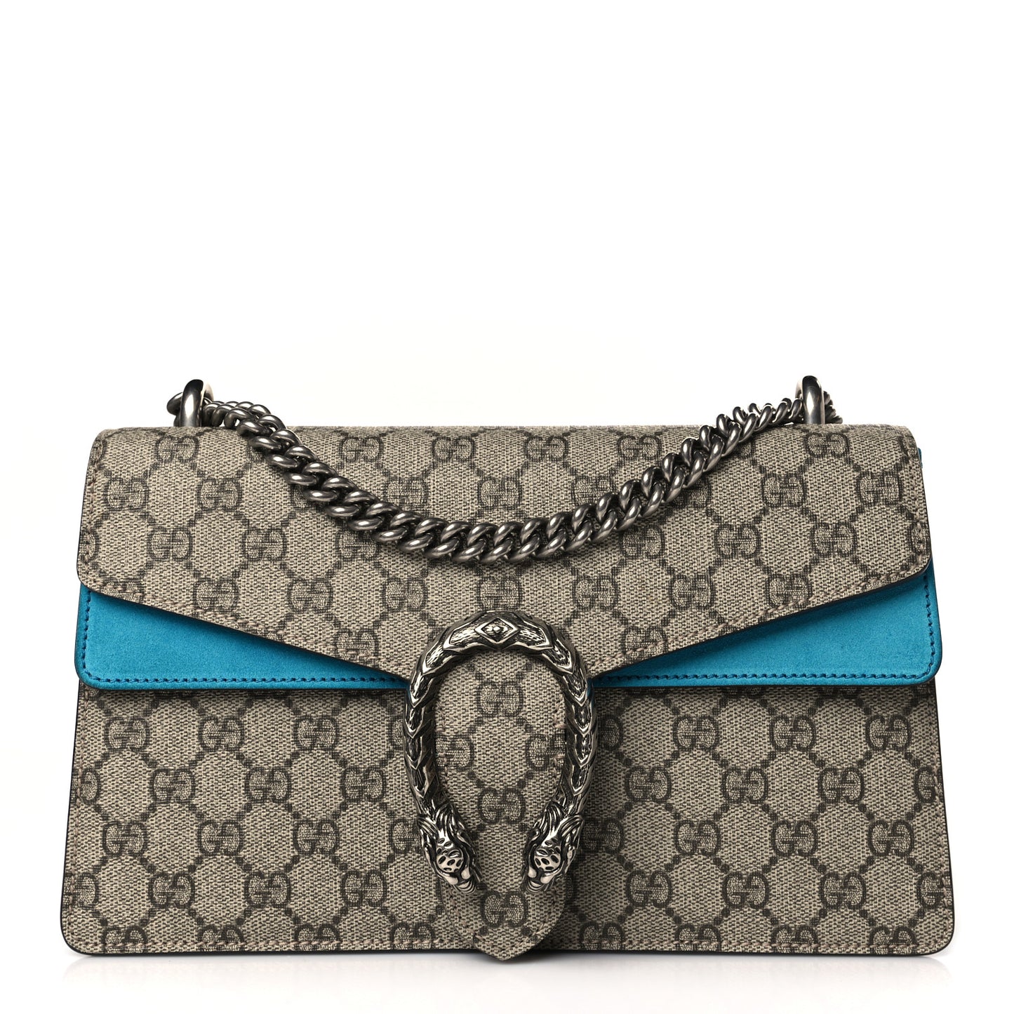 GG Supreme Monogram Small Dionysus Shoulder Bag Bright Turquoise