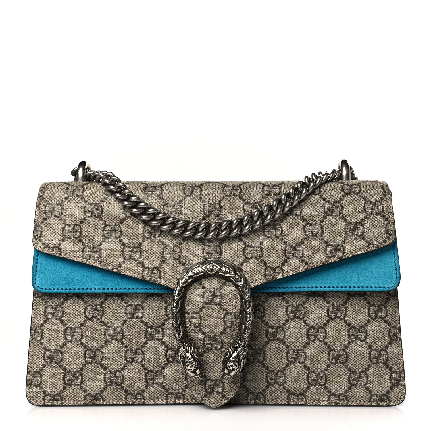 Gucci GG Supreme Monogram Small Dionysus Shoulder Bag Bright Turquoise 1 of 11