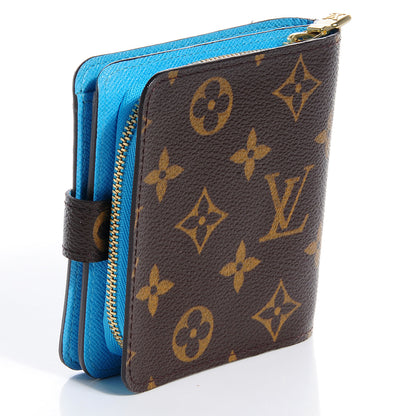 Louis Vuitton Monogram Groom Compact Zip Wallet Blue 3 of 8