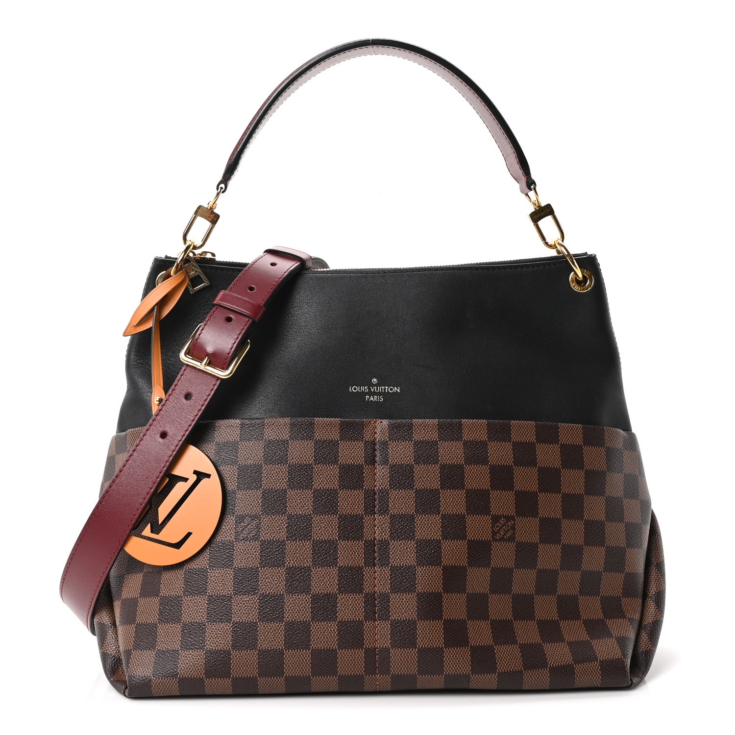 Louis Vuitton Damier Ebene Calfskin Maida Black 1 of 9