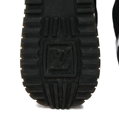 Louis Vuitton Suede Monogram Run Away Sneakers 38 Black 6 of 8