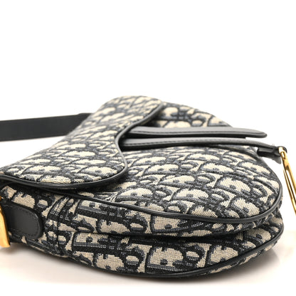 Christian Dior Oblique Saddle Bag Blue 9 of 10