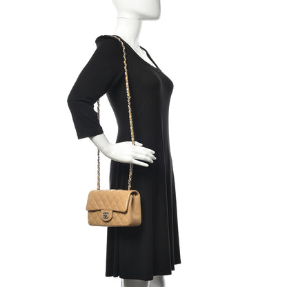 Chanel Lambskin Quilted Mini Rectangular Flap Beige 2 of 11