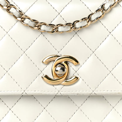 Chanel Glazed Calfskin Quilted Small Flap White 8 of 19