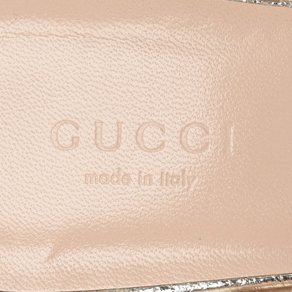 Gucci Galassia GG Marmont Ankle Wrap 75mm Sandals 39 Platino 8 of 10