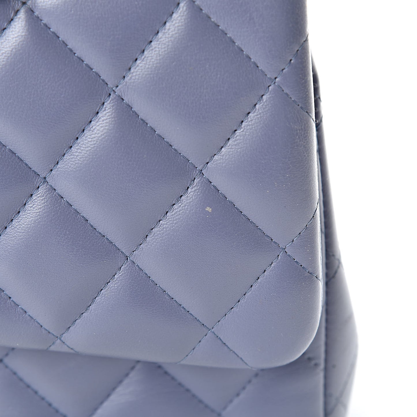 Lambskin Quilted Jumbo Double Flap Light Purple
