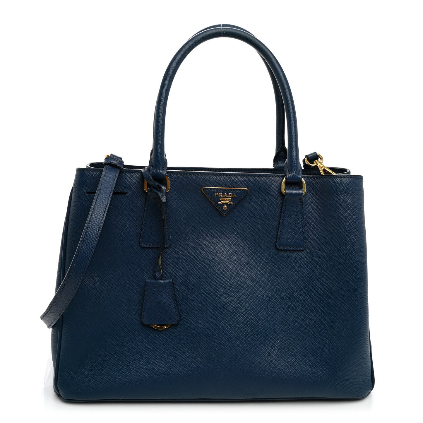 Saffiano Medium Galleria Double Zip Tote Cobalto