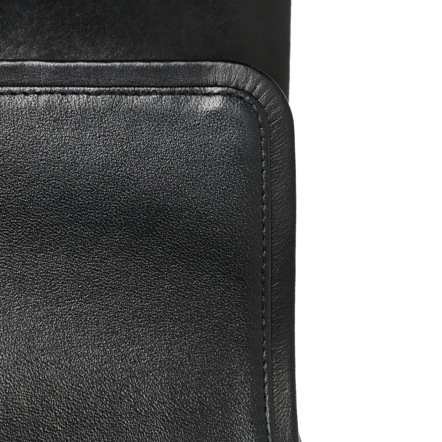 Patent Quilted Maxi Double Flap Black