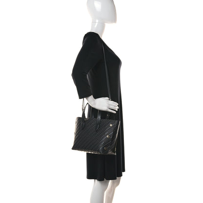 Givenchy Calfskin Chain Embossed Mini Bond Shopper Tote Black 2 of 11
