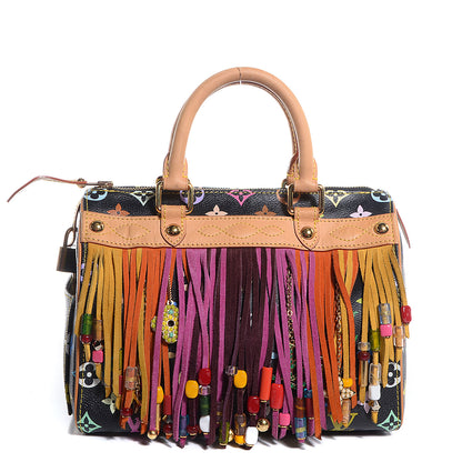 Louis Vuitton Monogram Multicolor Fringe Speedy 25 Black 1 of 7