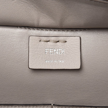 Fendi VItello Dolce Studded Petite 3Jours Tote Grigio Polvere Multicolor 6 of 9
