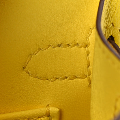 Hermes Chevre Mysore Mini Kelly Sellier 20 Jaune Citron 20 of 32
