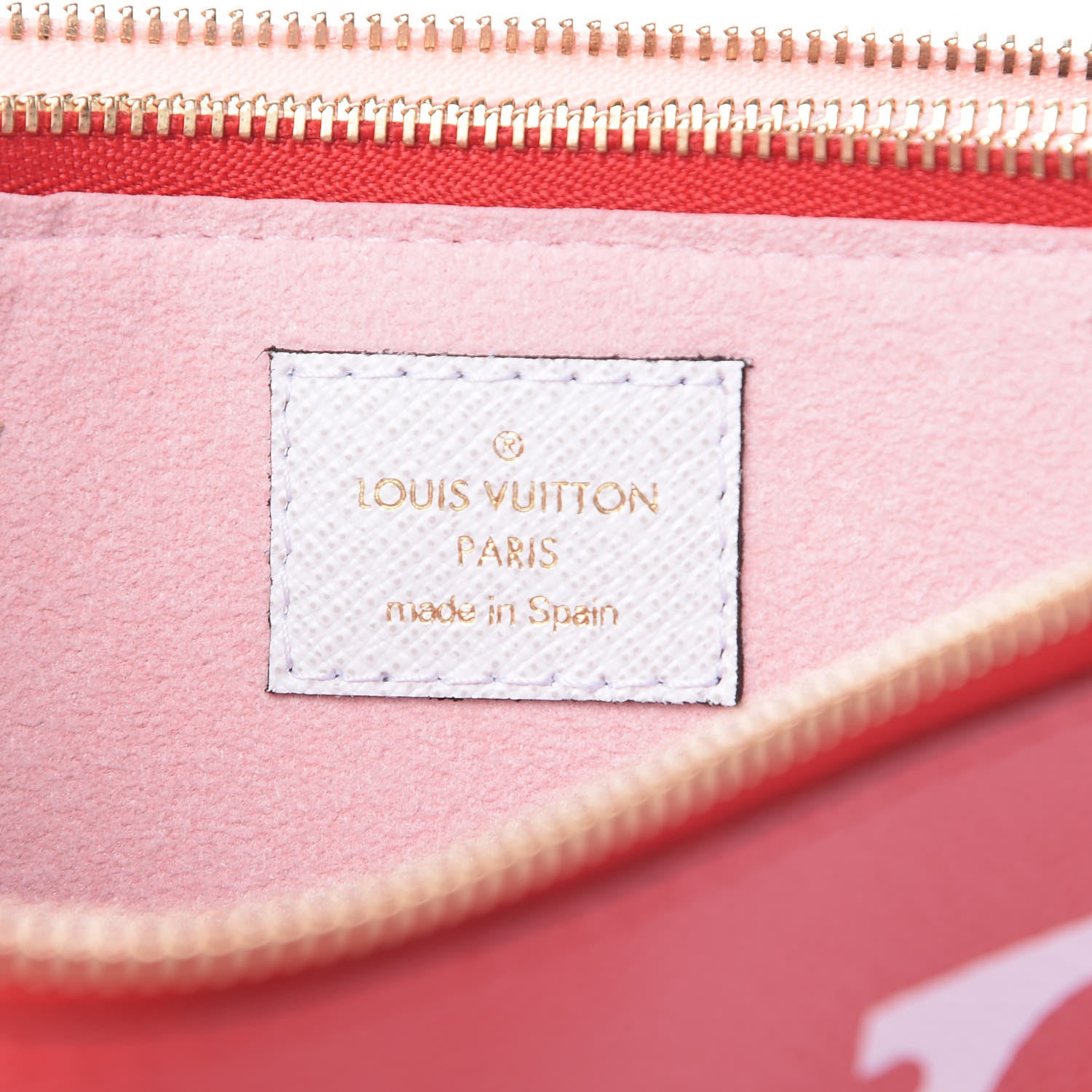 Louis Vuitton Monogram Giant Double Zip Pochette Rouge 7 of 10