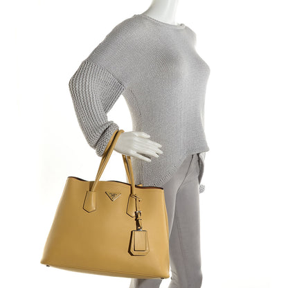 Prada Soft Calf Double Bag Ginestra 2 of 10