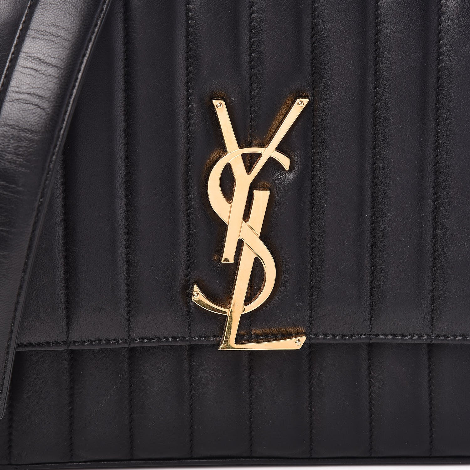 Saint Laurent Lambskin Matelasse Monogram Large Vicky Chain Bag Black 11 of 11