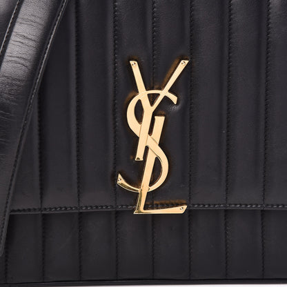 Saint Laurent Lambskin Matelasse Monogram Large Vicky Chain Bag Black 11 of 11