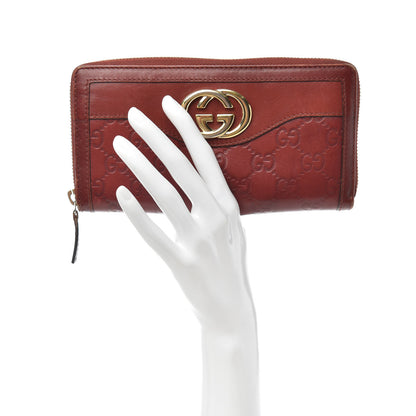 Gucci Guccissima Sukey Zip Around Wallet Red 2 of 6
