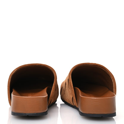 Bottega Veneta Suede Intrecciato Reggie Mules 38 Caramel 5 of 17
