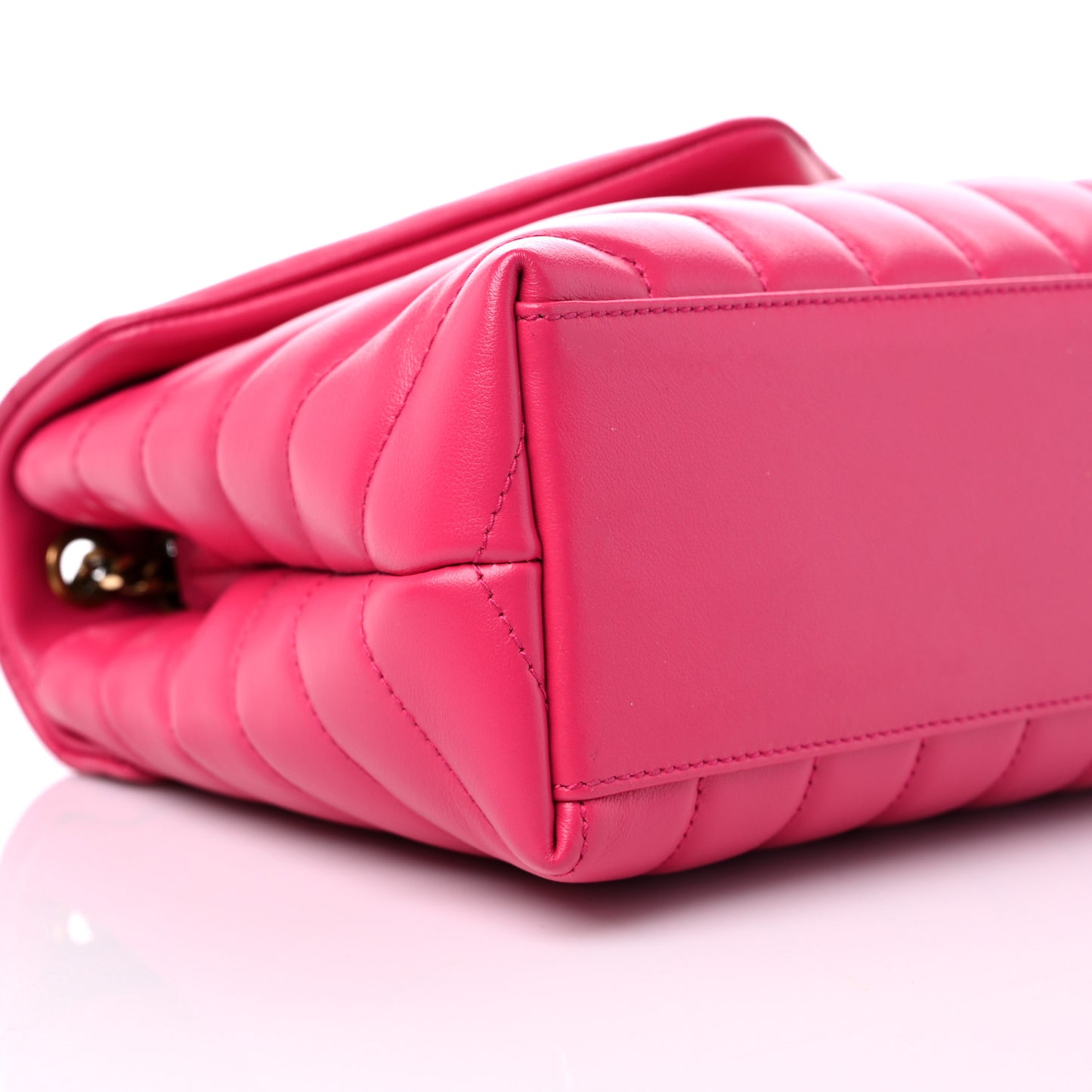 Calfskin Y Quilted Monogram Small Loulou Chain Satchel Fresh Fuchsia