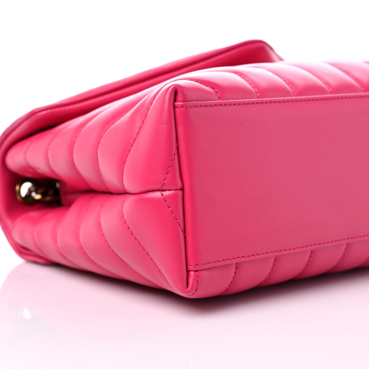 Saint Laurent Calfskin Y Quilted Monogram Small Loulou Chain Satchel Fresh Fuchsia 9 of 10