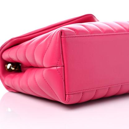 Saint Laurent Calfskin Y Quilted Monogram Small Loulou Chain Satchel Fresh Fuchsia 9 of 10
