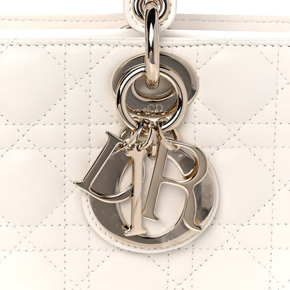 Christian Dior Calfskin Cannage Lady D-Joy White 14 of 16