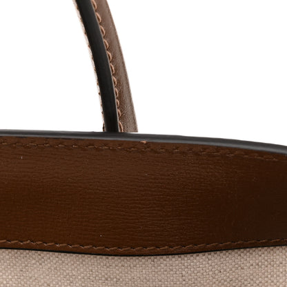 Gucci GG Supreme Monogram Azalea Calfskin Small Retro Interlocking G Tote Bag Beige Ebony Brown Sugar 11 of 15