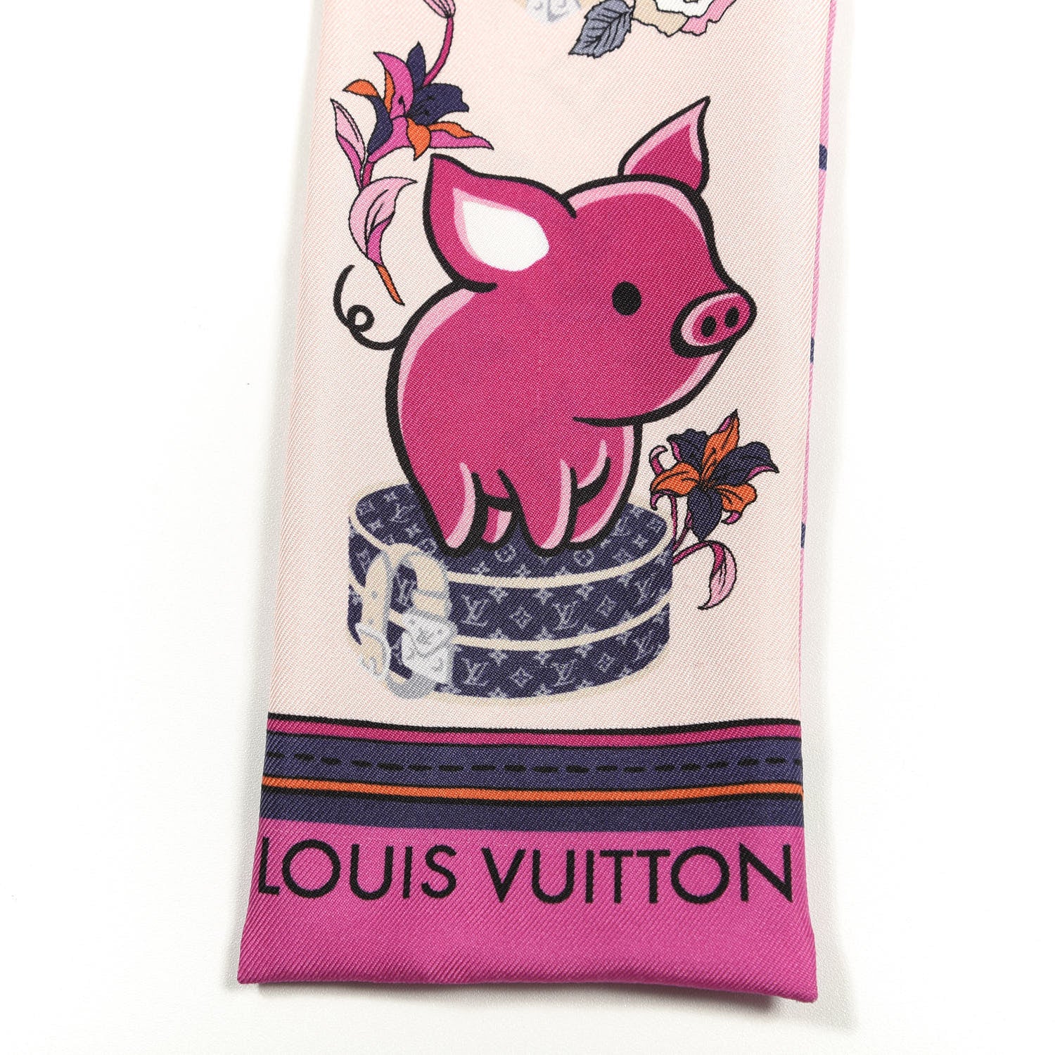 Louis Vuitton Silk Monogram Superstition Bandeau Rose 4 of 5