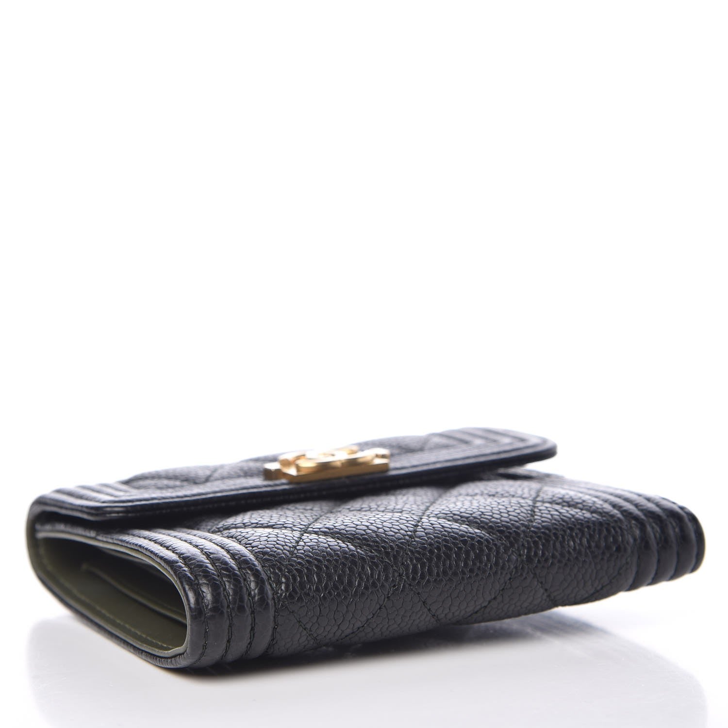 Chanel Caviar Quilted Compact Boy Wallet Black 4 of 10