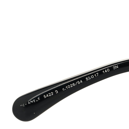 Chanel Acetate Strass Square Sunglasses 5422-B Black White 5 of 7