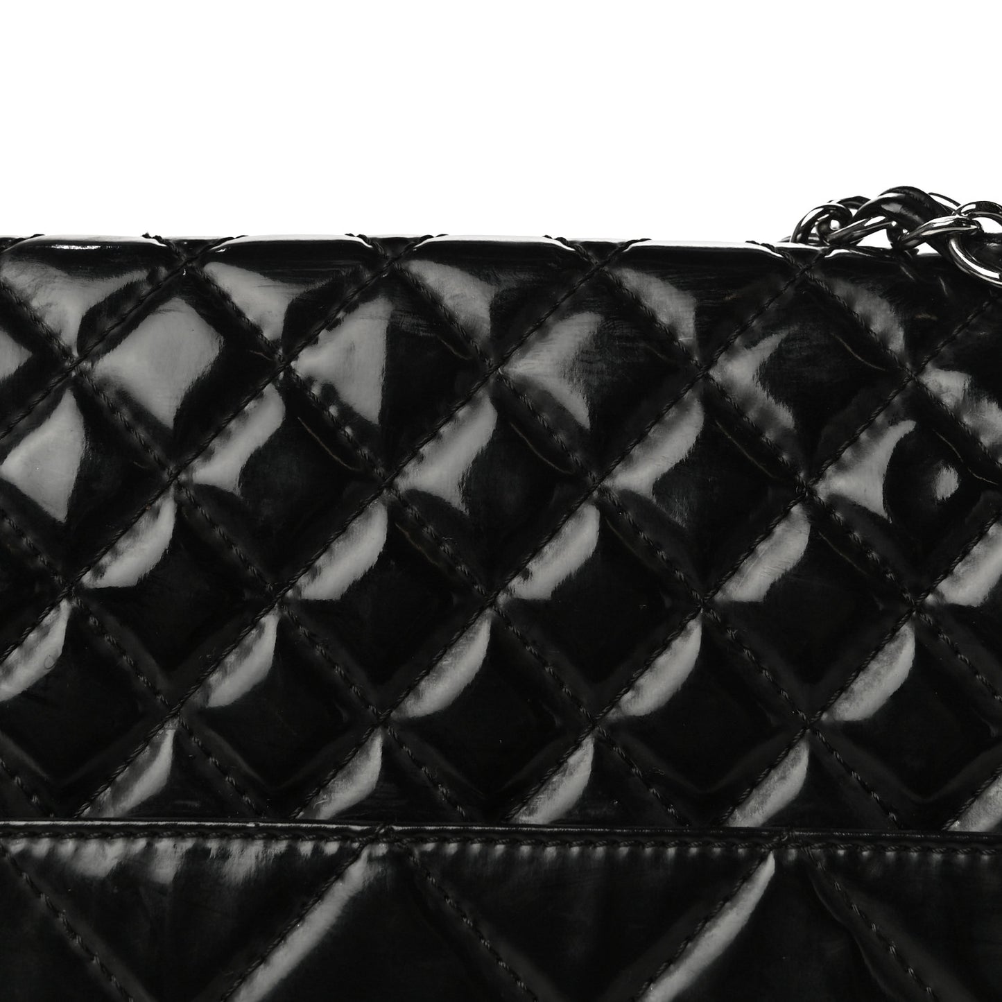 Vinyl Quilted In The Business Flap Bag Black