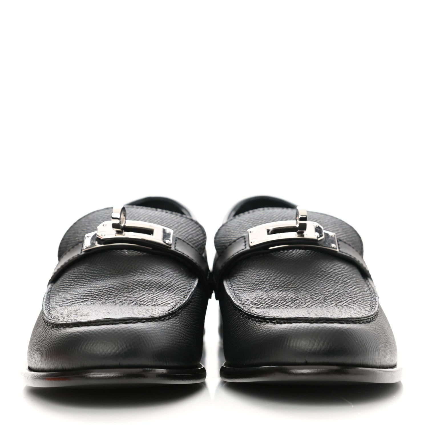 Hermes Epsom Womens Destin Loafer 35.5 Black 2 of 8