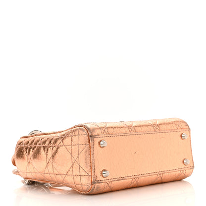 Christian Dior Metallic Cannage Mini Lady Dior Pink 4 of 10