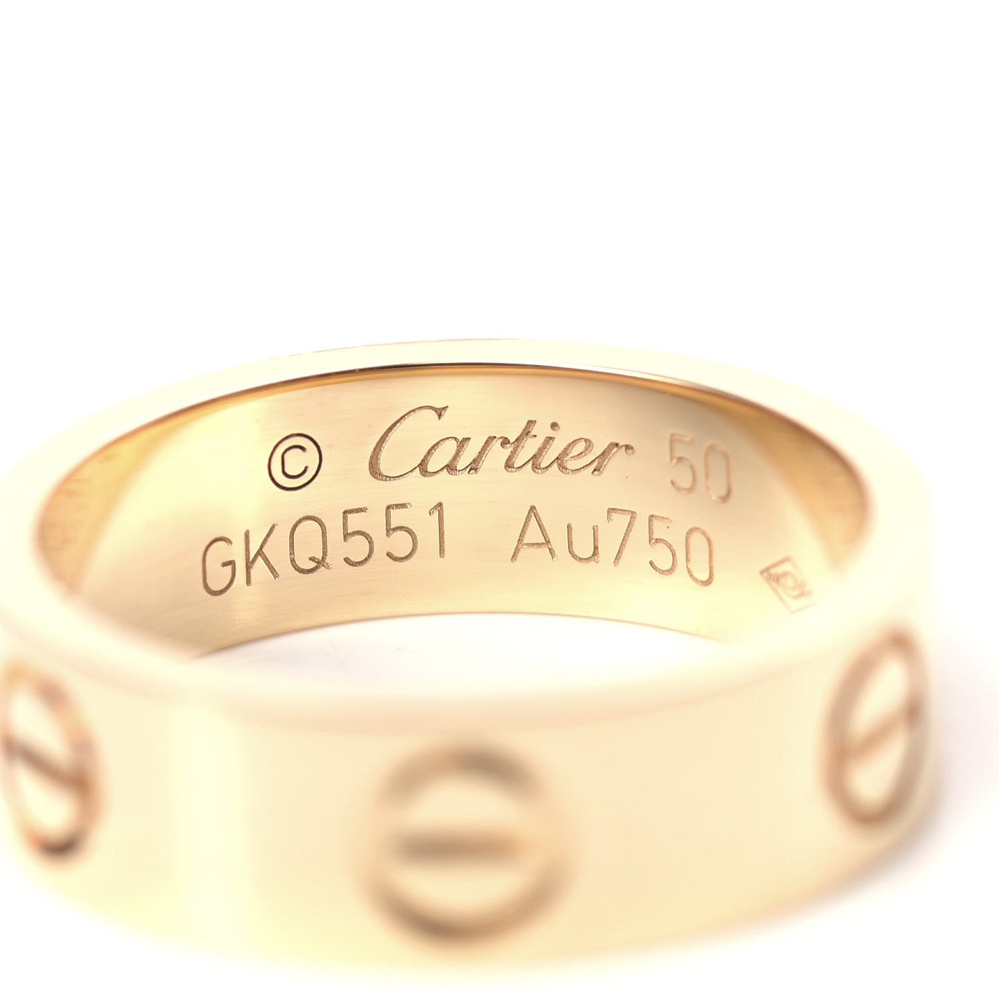 18K Yellow Gold 5.5mm LOVE Ring 50 5.25