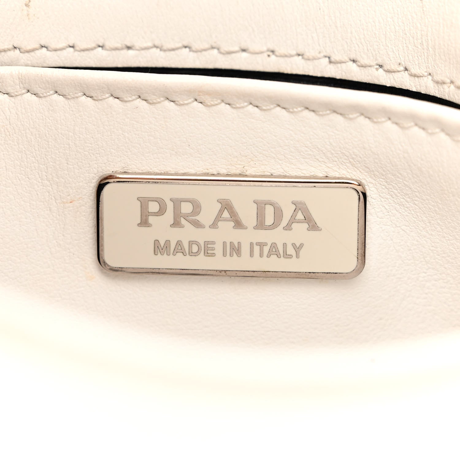 Prada Spazzolato Cleo Flap Shoulder Bag White 6 of 14