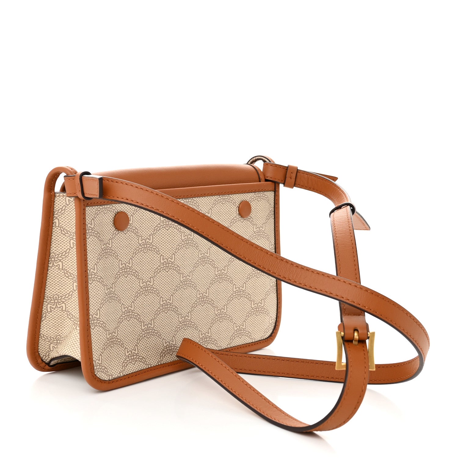 MCM Lauretos Nappa Small Himmel Crossbody Oatmeal 3 of 10