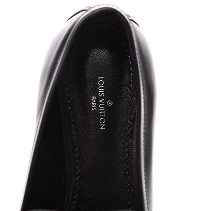 Louis Vuitton Calfskin Upper Case Flat Loafer 39 Black 6 of 8