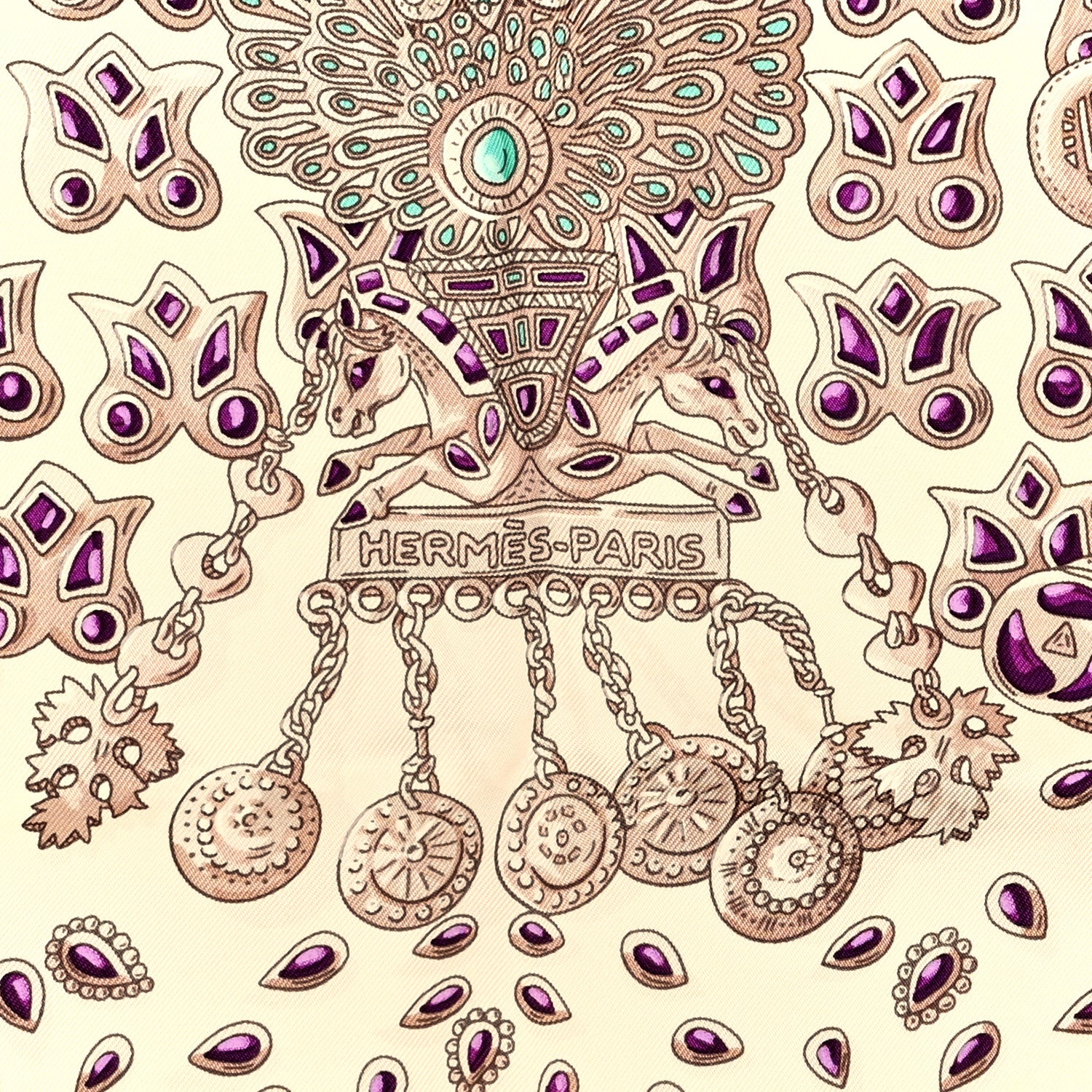 Hermes Silk Tresors Retrouves Scarf 90 2 of 3
