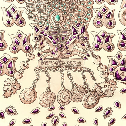 Hermes Silk Tresors Retrouves Scarf 90 2 of 3