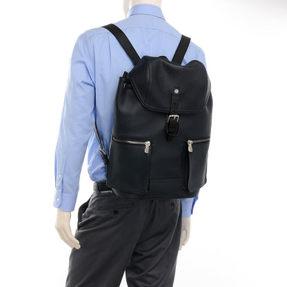 Louis Vuitton Utah Calfskin Canyon Backpack Blue Marine 2 of 7
