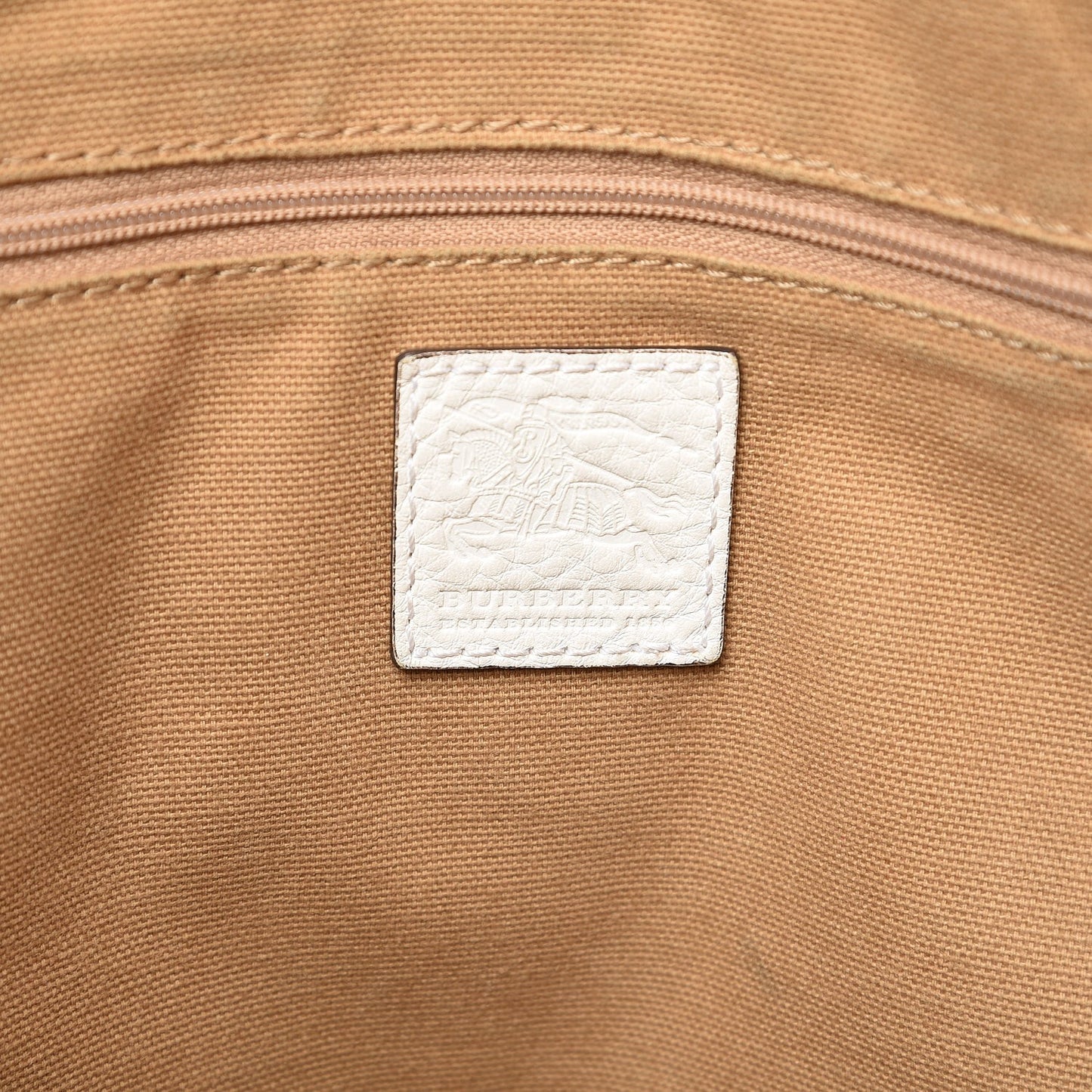Calfskin Stripe Bucket Hobo Bag Off White
