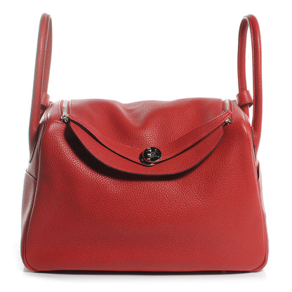 Hermes Taurillon Clemence Lindy 34 Rouge Casaque 1 of 8
